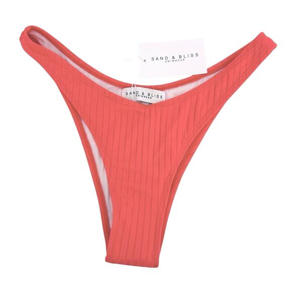 Sand & Bliss Swimwear Bikini Top & Bottom Size Medium Vermillion Orange - Picture 9 of 12